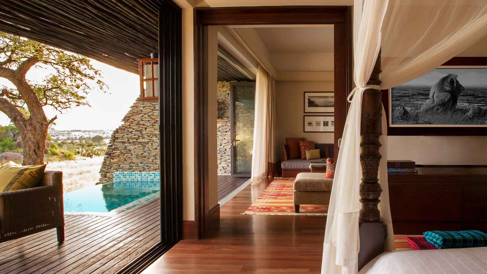Four Seasons Serengeti Lodge guest room—Africa