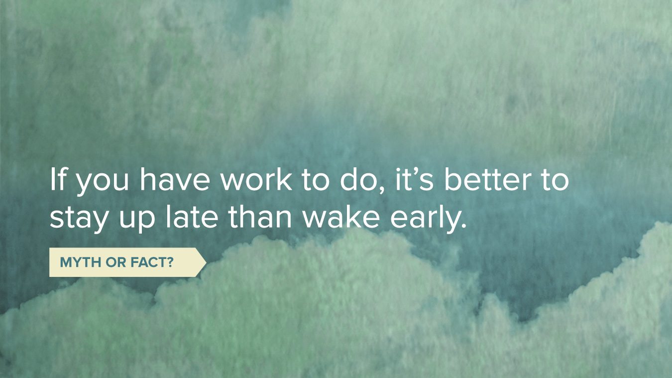 Sleep tips about working late