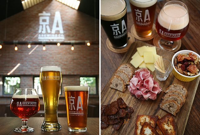 Beer and food at Jing-A Brewing Co. in Beijing