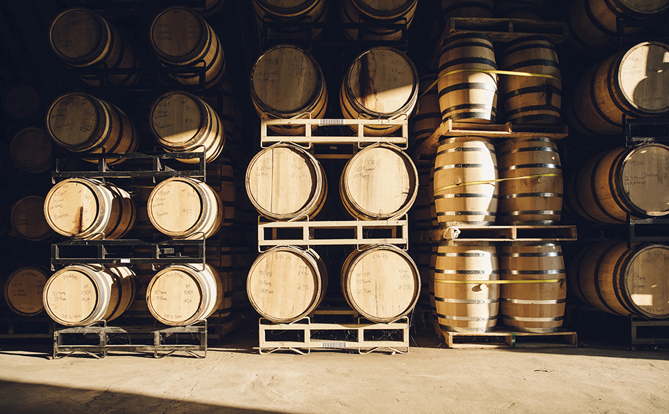Barrels In Distillery