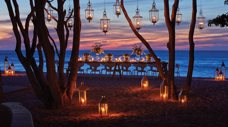 A private beach dinner at the Four Seasons Punta Mita