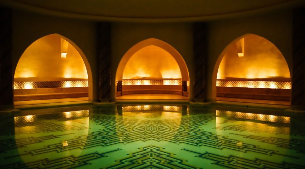 Interior of the Hammam (Baths), Mosque Hassan II, Casablanca, Morocco