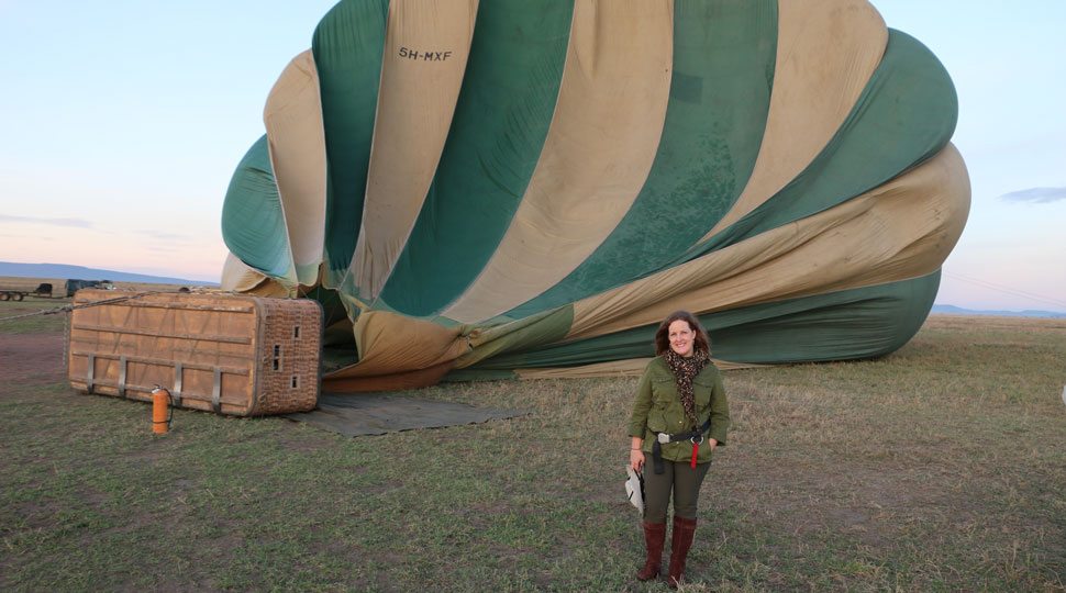 Hot air balloon in the Serengeti