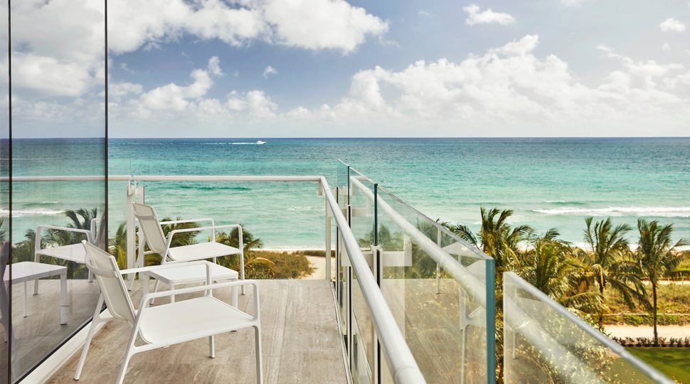 An ocean view from a suite at the Four Seasons Surf Club resort