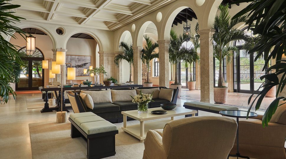 Open lobby of the Four Seasons Surf Club