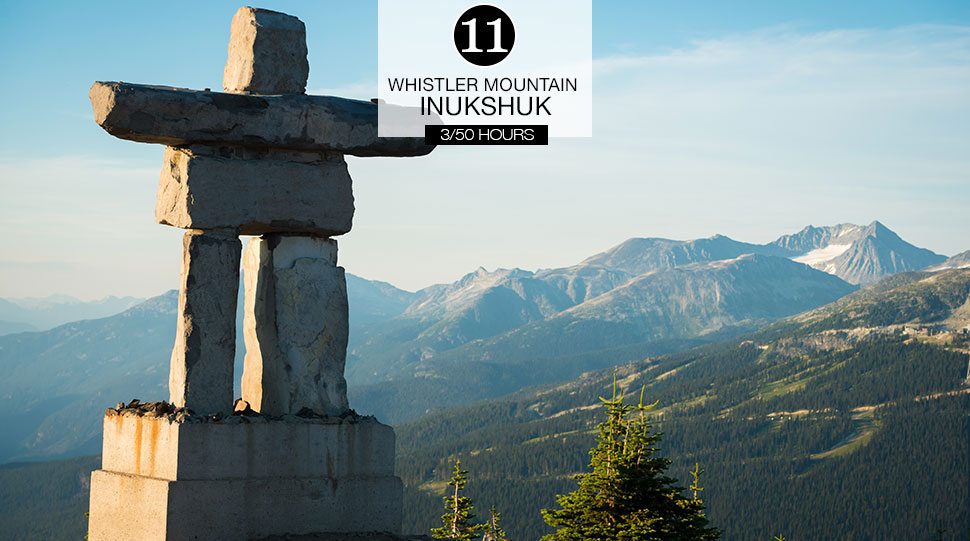 Inukshuk at the Roundhouse Lodge on Whistler Mountain