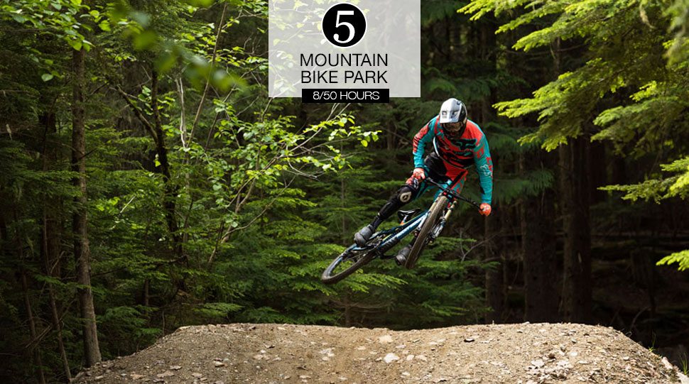 A biker at Whistler Mountain Bike Park.
