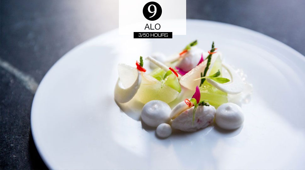 A plated dish at Alo, a Toronto restaurant.