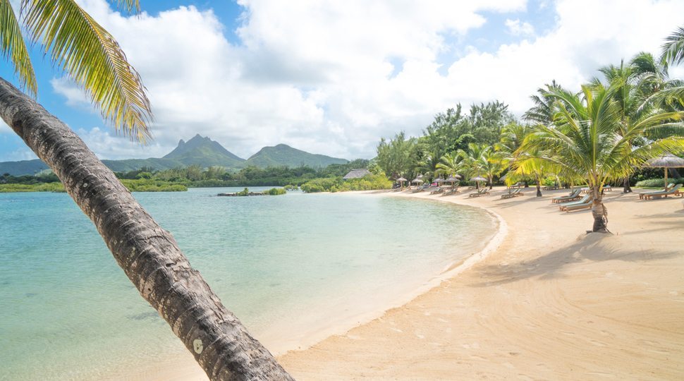 A private beach at Four Seasons Resort Mauritius at Anahita.