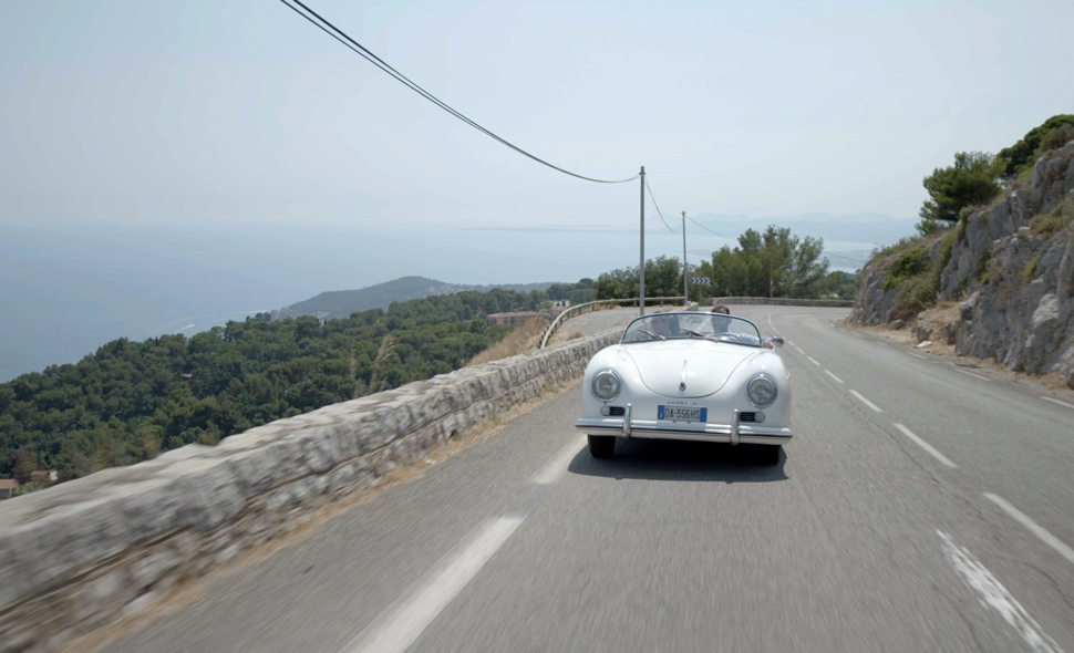 Driving along the coast of the French Riviera