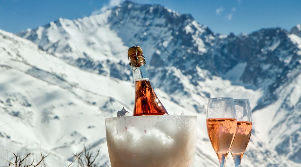 Champagne on the mountain top