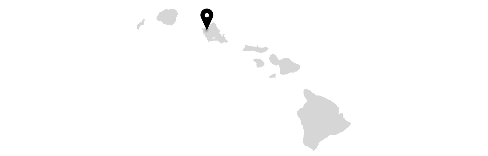 Oahu on Hawaii map