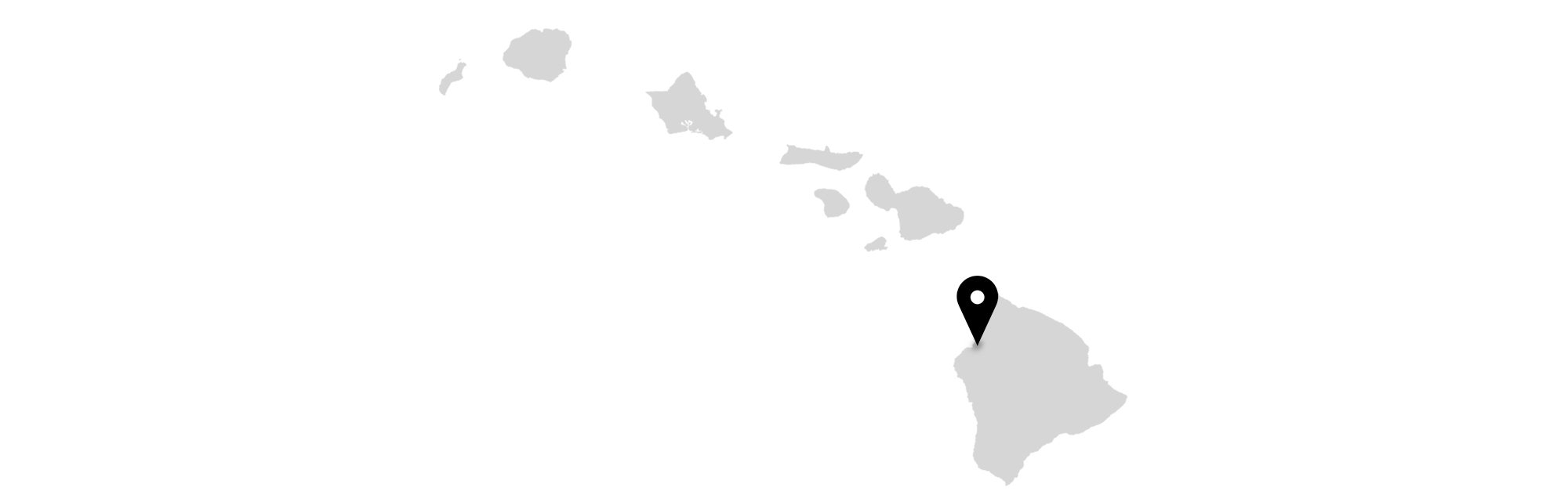 The Big Island on Hawaii map