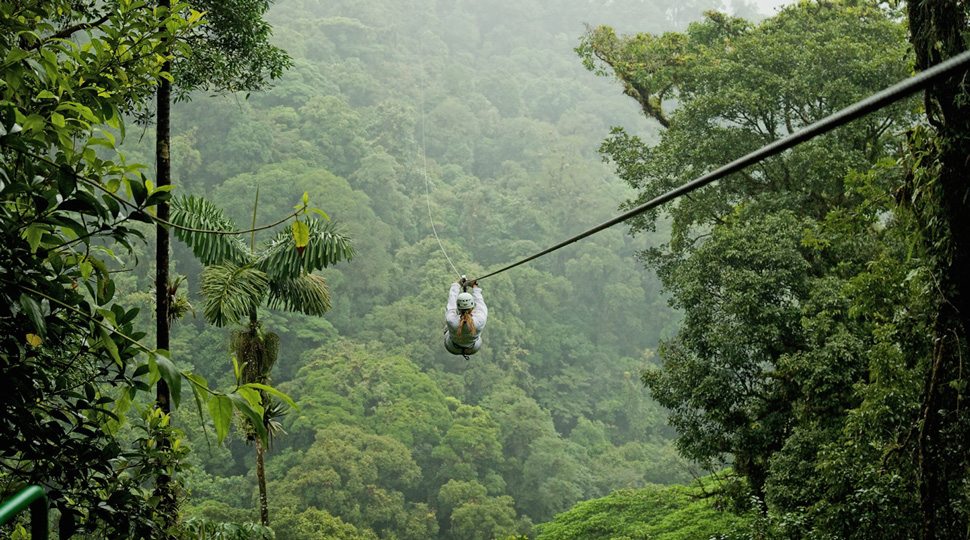 Zip-lining in Costa Rica