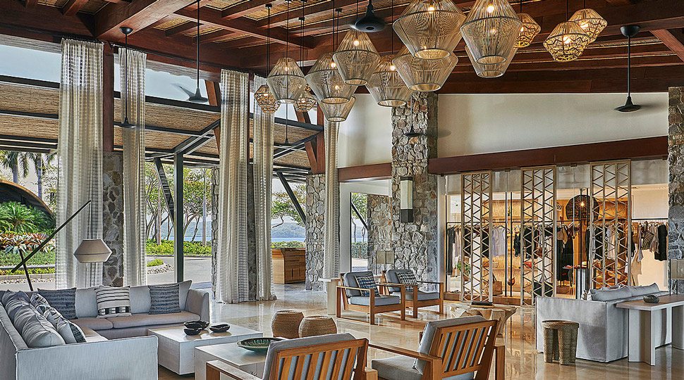 The open-air lobby at Four Seasons Resort Costa Rica at Peninsula Papagayo.