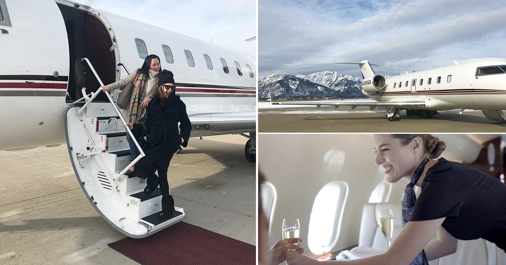 Onboard NetJets plane