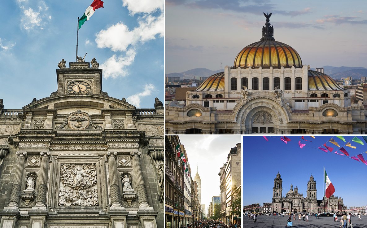 Popular sights around the Centro district of Mexico City.