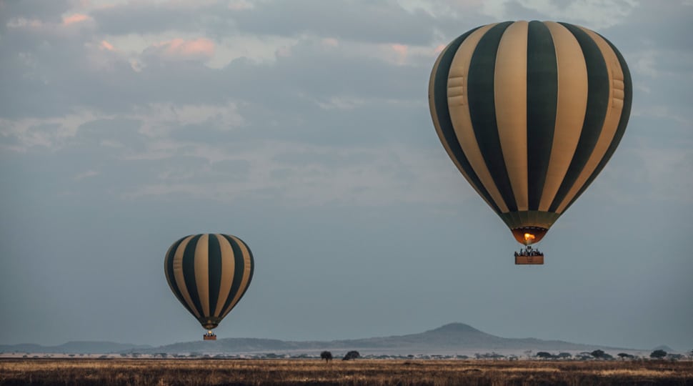 Hot-air balloon in Serengeti