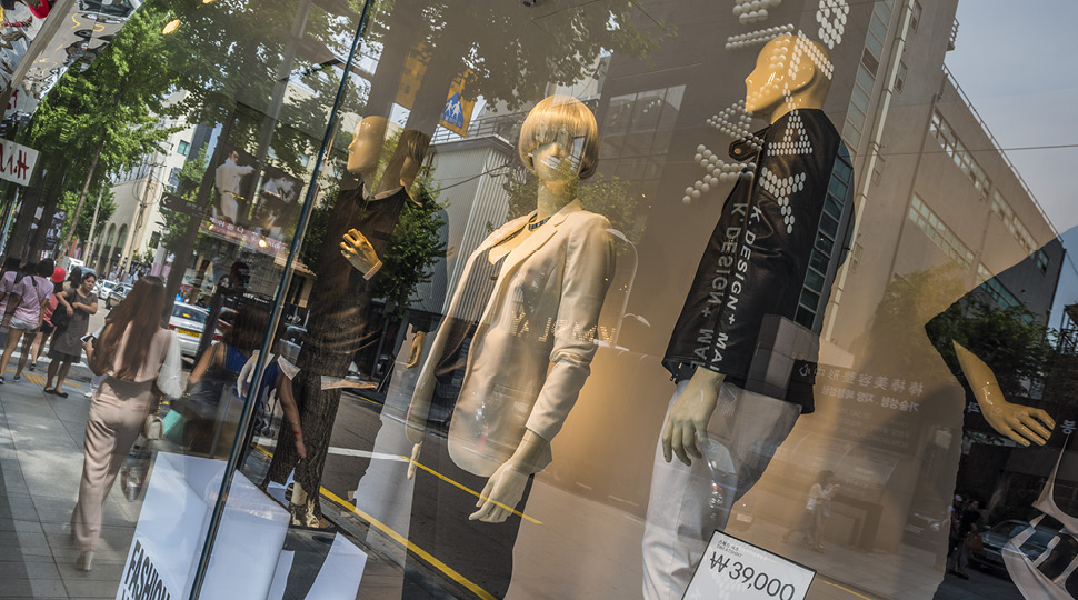 Window display of a clothing store