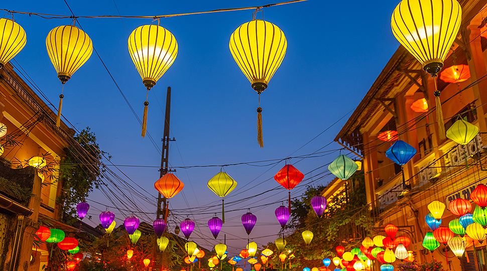 Colorful Paper Lanterns In Hoi An, Vietnam