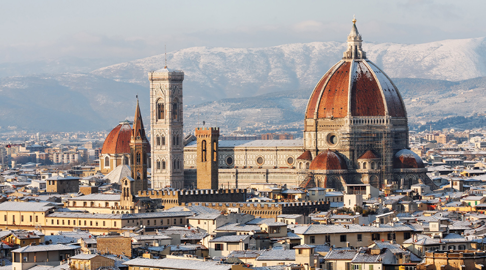 View of the Duomo and the Florence skyline