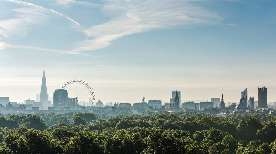 Skyline view of London