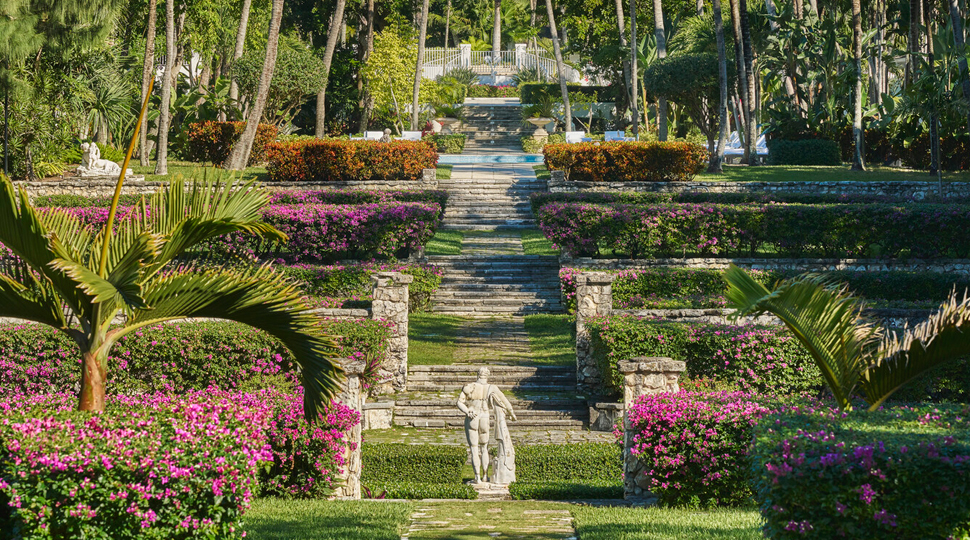 Tiered tropical garden